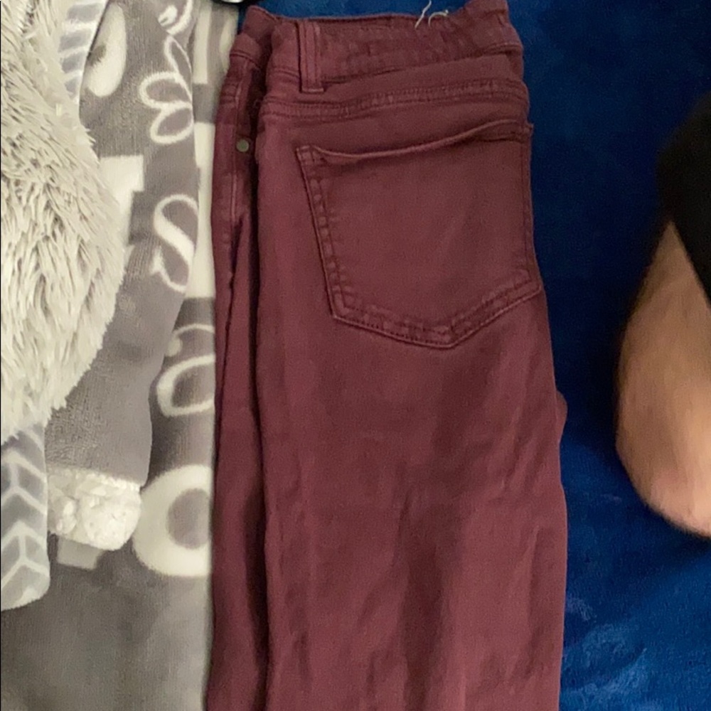 Purple jean leggings